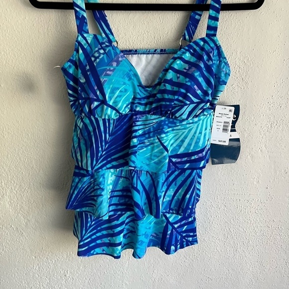 SHAPE Solver Safari Stripe Triple Tier Swim Tankini , Size 8 - Picture 3 of 9